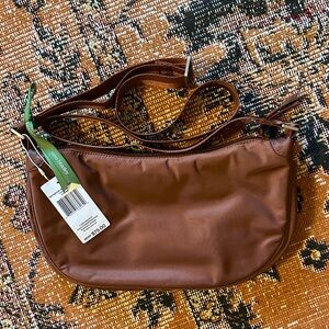 Vera Bradley Springbrook Cinnamon Brown Crossbody Nylon Bag